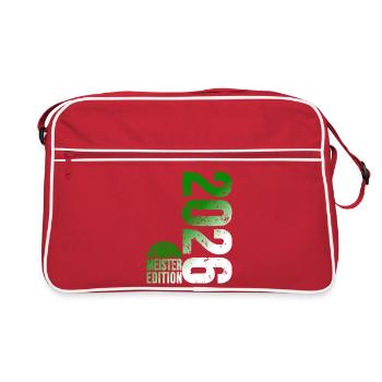 Basketball Champion Shirt 2026, green white - Retro Bag - red/white - Front