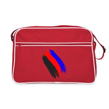 Polyamorie Flagge Polyamorös Fahne Pride Polyamory - Retro Tasche - Rot/Weiß - Vorne
