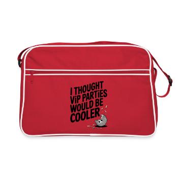 Je pensais que les soirées VIP seraient plus cool Ironie VIP - Sac Retro - rouge/blanc - Devant