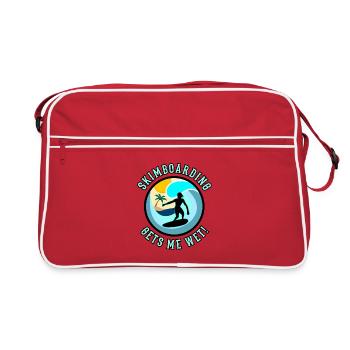 Le skimboard me mouille ! Skimboard Femmes Dicton - Sac Retro - rouge/blanc - Devant