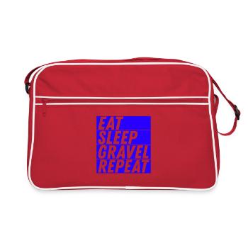 Manger Dormir Gravel Répéter Gravel Vélo Cycliste - Sac Retro - rouge/blanc - Devant