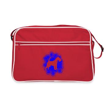 Drahthaar-Foxterrier für Hundeliebhaber - Retro Tasche - Rot/Weiß - Vorne