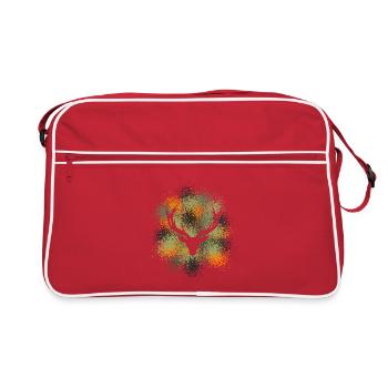 Tête de cerf majestueuse pour les chasseurs et les amoureux de la nature - Sac Retro - rouge/blanc - Devant