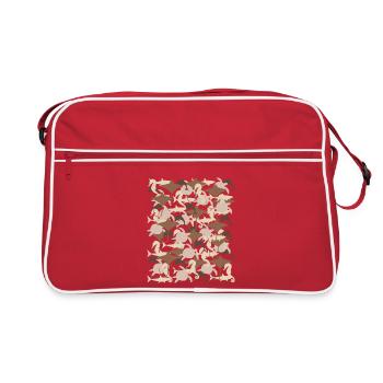 Ocean Camouflage – la vie marine dans le style camouflage - Sac Retro - rouge/blanc - Devant