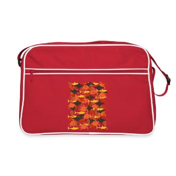 Ocean Camouflage – la vie marine dans le style camouflage - Sac Retro - rouge/blanc - Devant