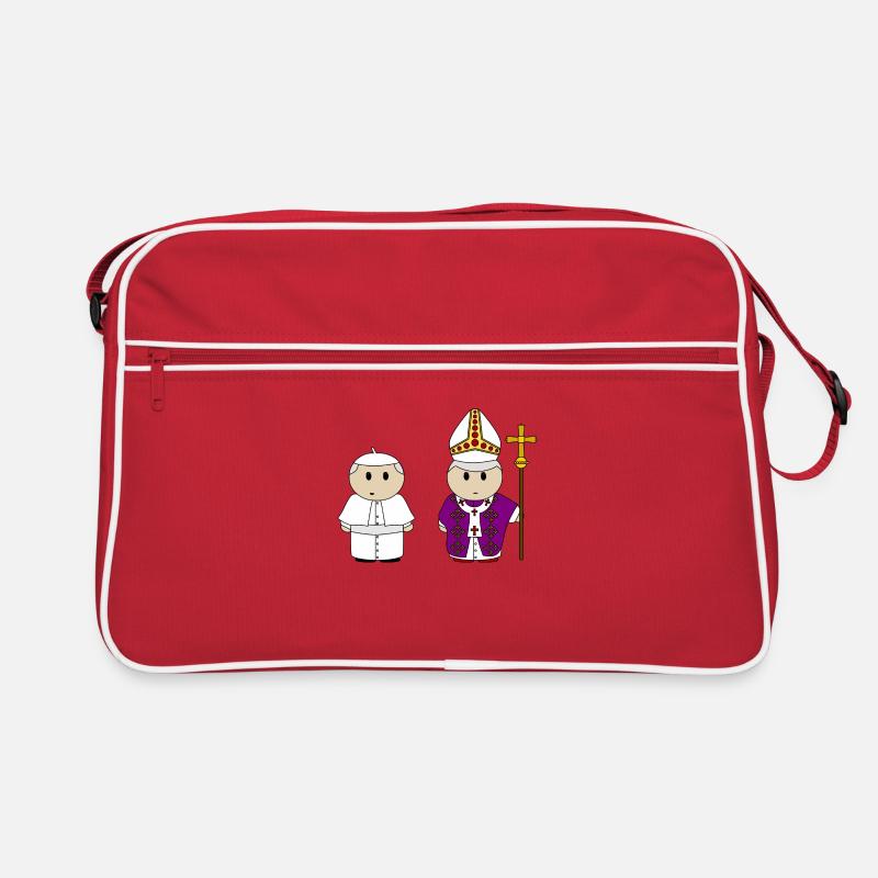 Papst Benedict - Retro Tasche - Rot/Weiß