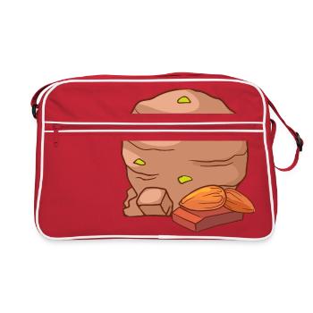 Eis Speiseeis Eiskrem Eiscreme Kugeleis Eisbecher - Retro Tasche - Rot/Weiß - Vorne