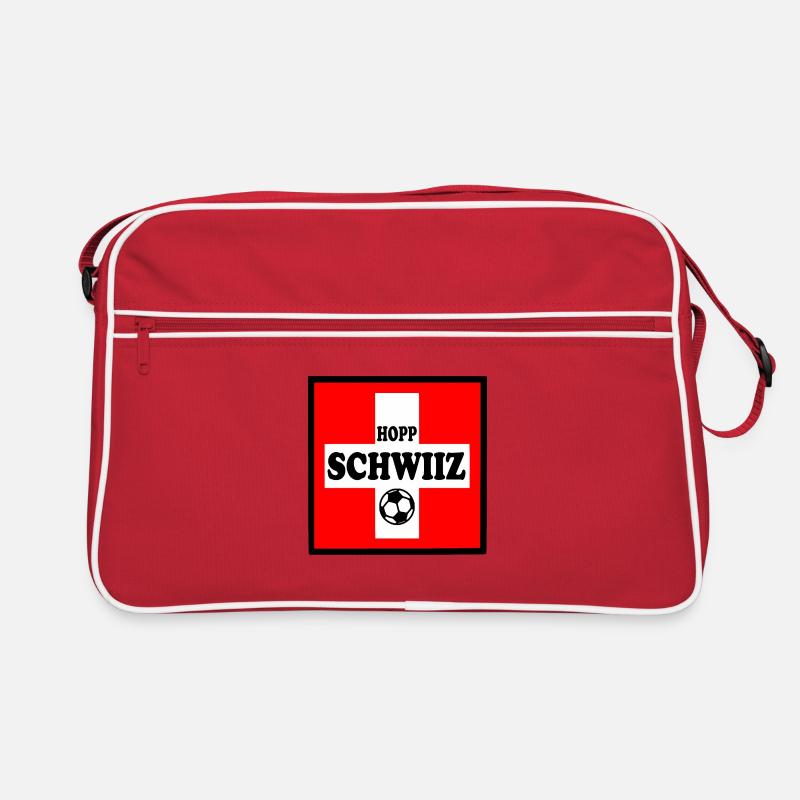 Schweiz - Retro Tasche - Rot/Weiß