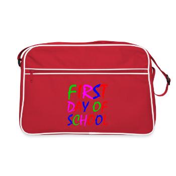 First day of school - Retro Bag - red/white - Front