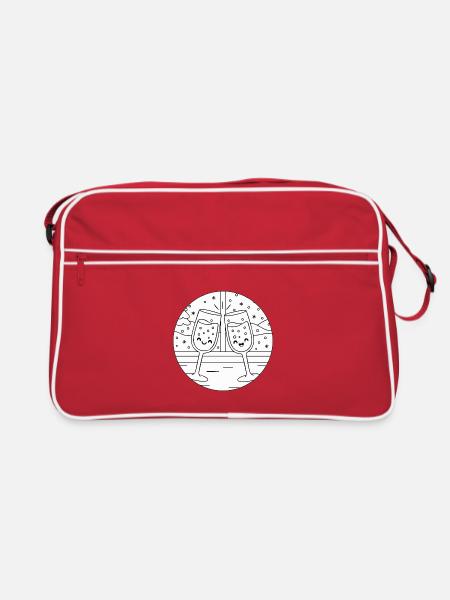 Wintersweet - Cheers - Retro Tasche - Rot/Weiß - Vorne