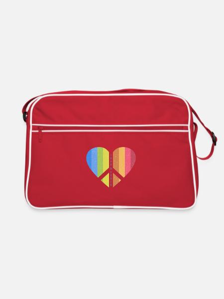 Peace Heart (Love One Edition) - Sac Retro - rouge/blanc - Devant