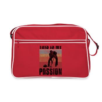 Curling is my Passion Curler Eisstockschießen - Retro Bag - red/white - Front