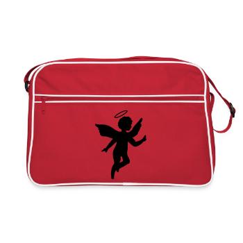 Petit ange avec une auréole - Sac Retro - rouge/blanc - Devant