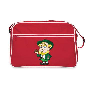 Leprechaun Pipe Charm - Retro Bag - red/white - Front