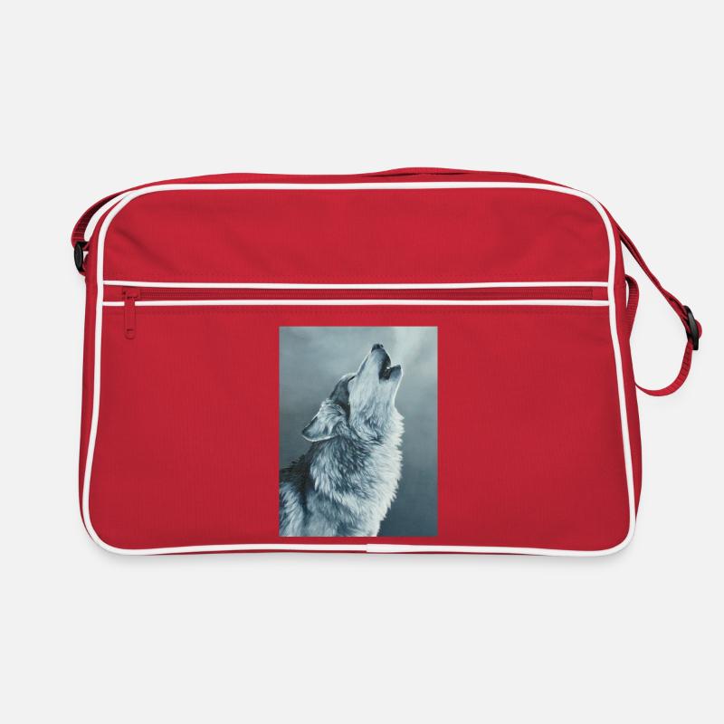 Grauer Wolf Retro Tasche