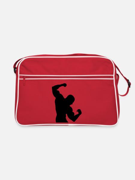 bodybuilding - Sac Retro - rouge/blanc - Devant