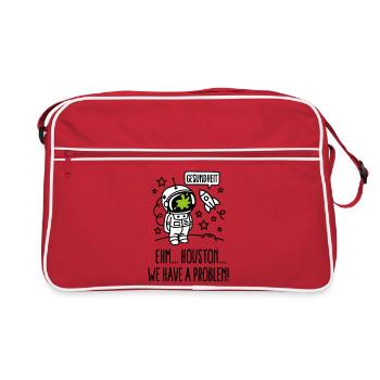 Gesundheit, Houston we have a problem astronaut - Retro Bag - red/white - Front