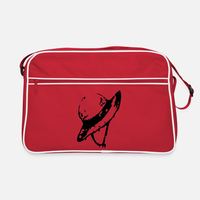 strohhut schema - Retro Tasche - Rot/Weiß
