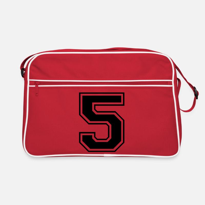 Rugby Rugby mit 5 Nummern Retro Tasche