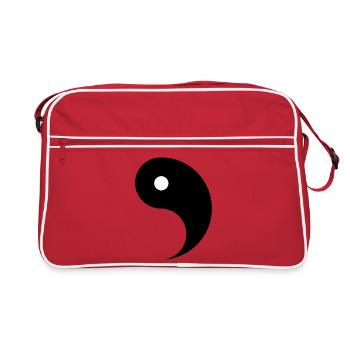 Divided Ying and Yang Sign for Couples Yin Yang - Retro Bag - red/white - Front