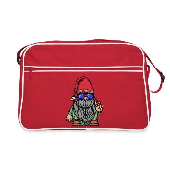 Barbe Barbe Complète Poils Du Visage Barbe Coiffure - Sac Retro - rouge/blanc - Devant