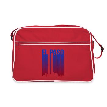 El Paso Skyline Gradient - Retro Tasche - Rot/Weiß - Vorne