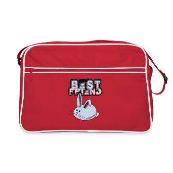 Best Friend Mouse - Retro Tasche - Rot/Weiß - Vorne