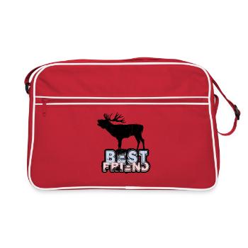Meilleur ami Deer Hirsch - Sac Retro - rouge/blanc - Devant