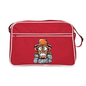 Breloque singe aventureux - Sac Retro - rouge/blanc - Devant