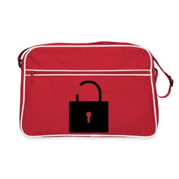 No security no security open lock lock - Retro Bag - red/white - Front