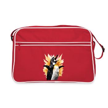 Screaming penguin/Screaming penguin - Retro Bag - red/white - Front