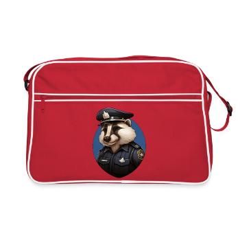 Blaireau de la police - Sac Retro - rouge/blanc - Devant