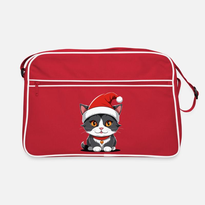Chat Noël Sac Retro