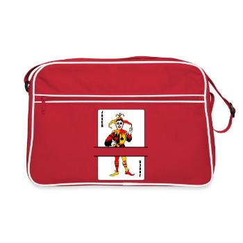 Bannière Joker de cartes à jouer - Sac Retro - rouge/blanc - Devant