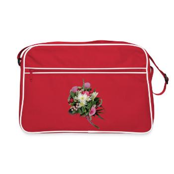 Bouquet de fleurs – Rêves pastel - Sac Retro - rouge/blanc - Devant
