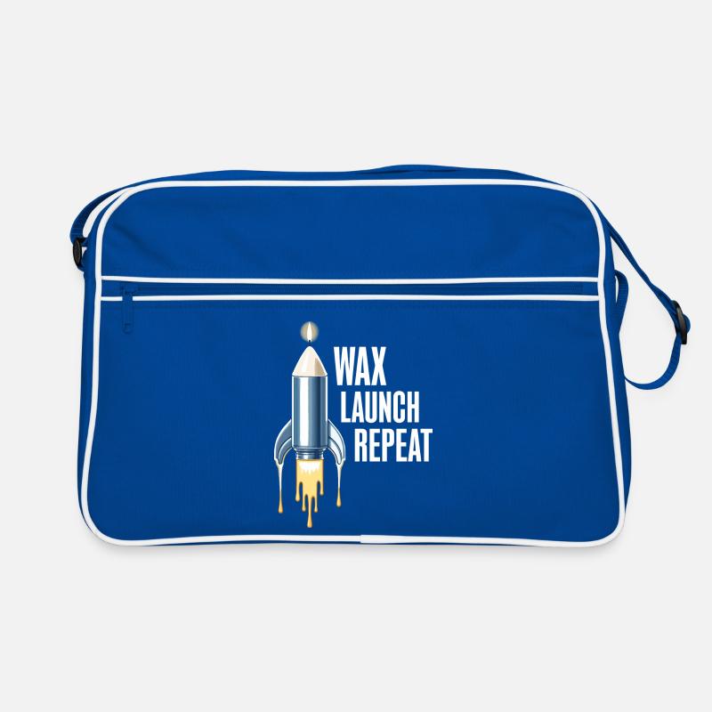 WAX Launch Repeat – Funny Rocket Candle Design Retro Bag