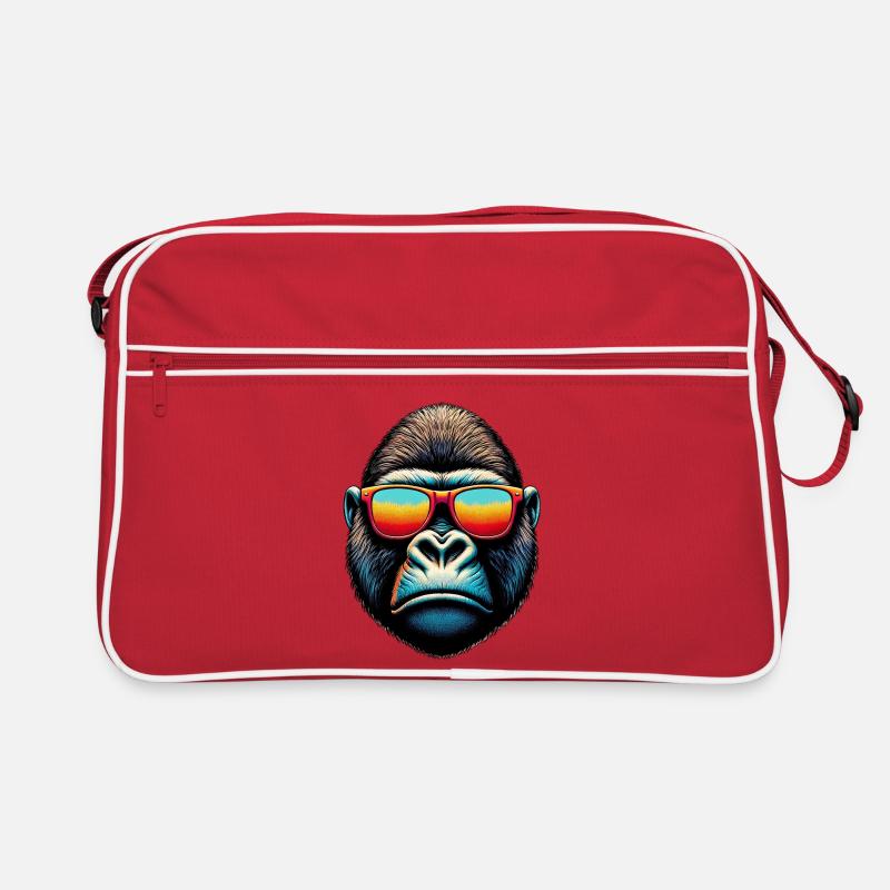 Gorillas with Sunglasses Retro Bag