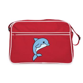 Dolphin - Retro Bag - red/white - Front