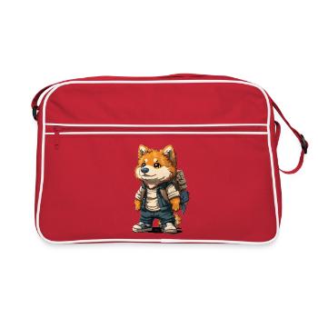 Fuchs design - Retro Tasche - Rot/Weiß - Vorne