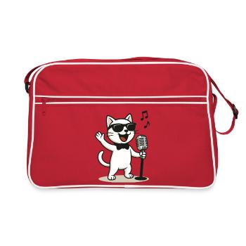 Rock'n'Roll Kitty - Retro Bag - red/white - Front