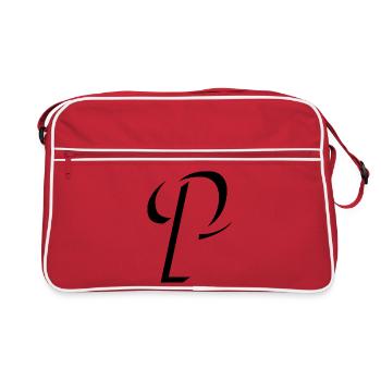 Letter P, name, the letter P - Retro Bag - red/white - Front