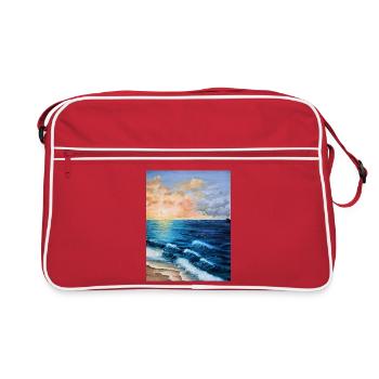 Peinture de l’aube sur les mers orageuses - Sac Retro - rouge/blanc - Devant