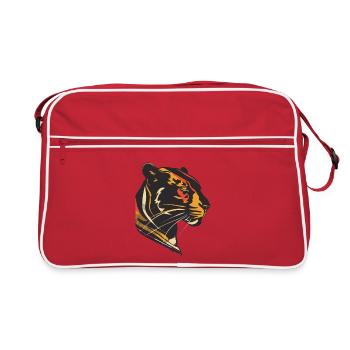 Conception élégante de la silhouette de la panthère - Sac Retro - rouge/blanc - Devant