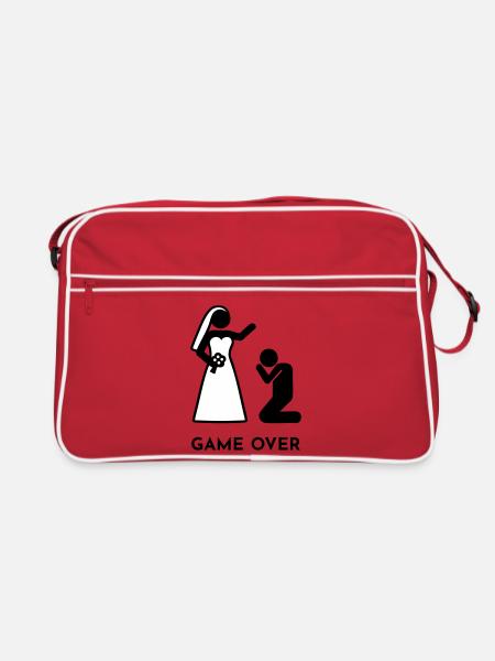 Wedding - Game over - Retro Bag - red/white - Front