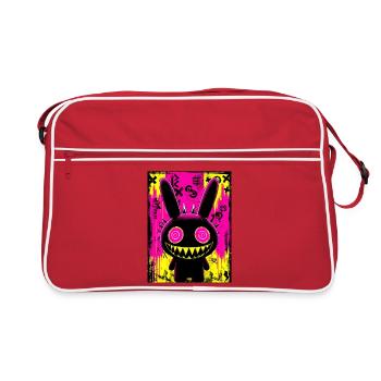 Retro Neon Bunny - Retro Bag - red/white - Front