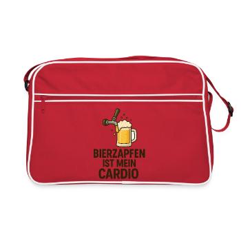Motif de remise en forme énergétique du robinet de bière - Sac Retro - rouge/blanc - Devant