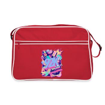 Neon 90er Retro Teaser Y2K - Retro Tasche - Rot/Weiß - Vorne
