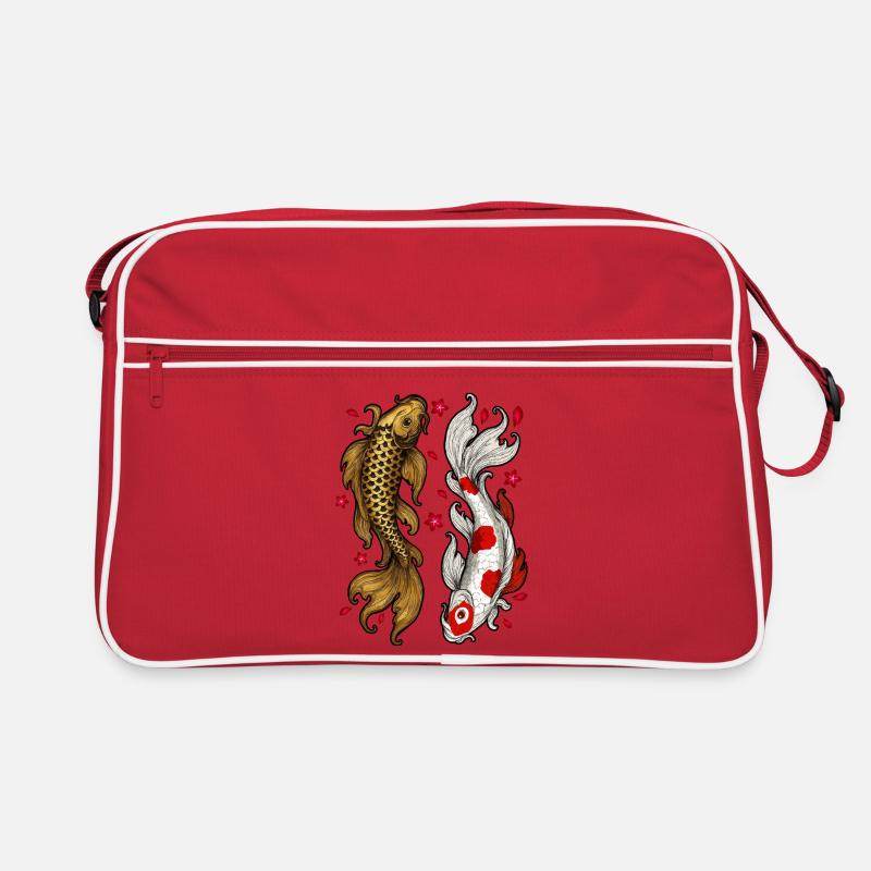 Dessin de poisson koï | Amour et harmonie Sac Retro
