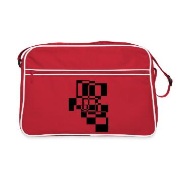 Formes et motifs abstraits Cadeau - Sac Retro - rouge/blanc - Devant