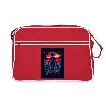 Astronaut Neon Sunset - Retro Bag - red/white - Front